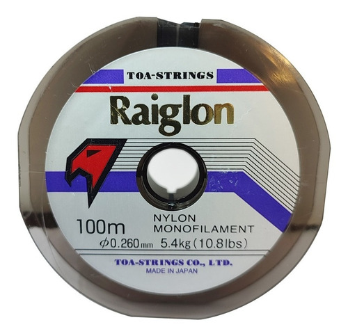 Nylon Tanza Raiglon 100m 0.260mm Natural Japon
