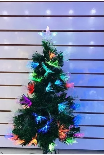 Luxo Criptografado Fibra Óptica Árvore De Natal Led Colorido