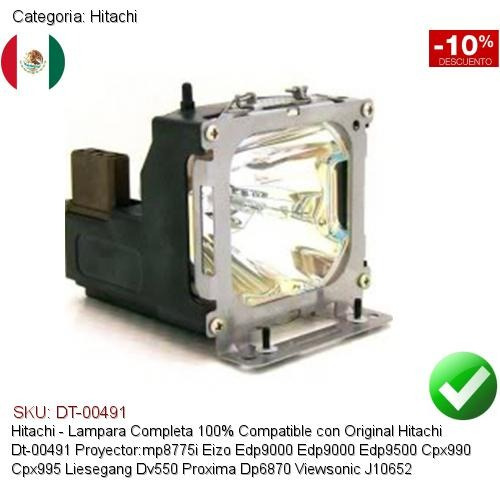 Lampara Compatible Hitachi Dt-00491 Mp8775i Edp9000/9000