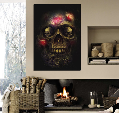 Vinilo Decorativo 50x75cm Calavera Skull Las Sombras De La