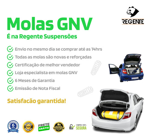 2 Molas Traseiras Reforçadas Gnv Nissan March 2012 A 2020