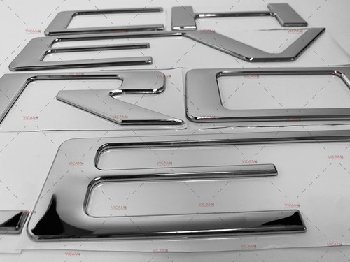 Letras 3d Tapa Trasera Para Silverado Cheyenne 19-24 Cromado