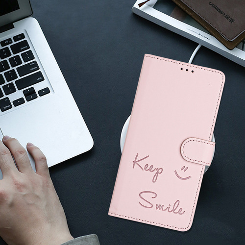 Funda De Piel Con Forma De Cara Sonriente Para Motorola Edge 50 Fusion Con Ranuras Para Tarjetas, Cierre Magnético, Cartera, Bloqueo Rfid, Soporte