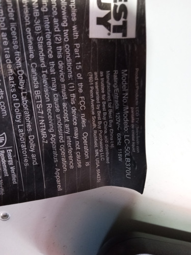 Tarjeta Main Sharp Lc-50lb370u (715g7447-m01-000-004y) *555 (Usado)