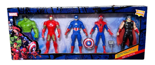 Superheroes Pack X5 Figuras Articuladas Marvel Avengers