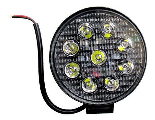 Faro Led 9 Auxiliar Redondo 27w Camión Agro 4x4  