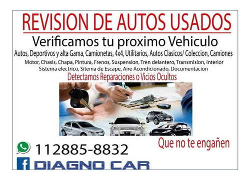 Imagen 2 de 9 de Revision Autos Usados Pre Compra Scaneo Chequeo Choques