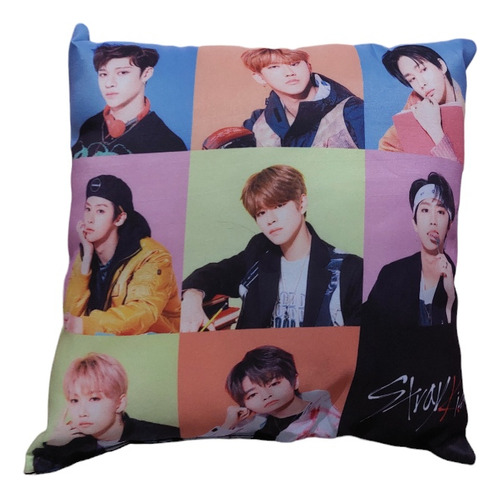 Almohada Stray Kids Cuadrada 27 Cm Almohadita Kpop Accesorio