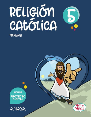 Religion Catolica 5ãâºep 23, De Aa.vv. Editorial Anaya Educación, Tapa Blanda En Español