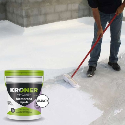 Imagen 2 de 9 de Membrana Líquida Techos Impermeable 20 Kg Kroner Oferta