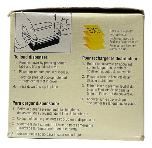 Dispensador Notas Adhesivas 3m Post It 3x3 + 12x Pads Neon Color Dispensador + 12 Pads Colores Mixtos