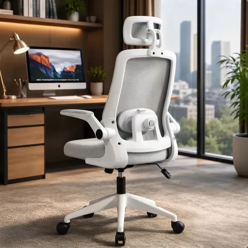 Verths Cadeira De Escritório Ergonômica Giratória Tela Mesh Cinza Cin