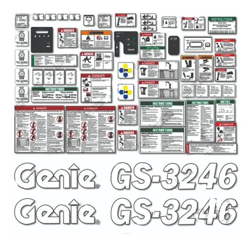 Calcomanias Para Elevador Genie Gs3246