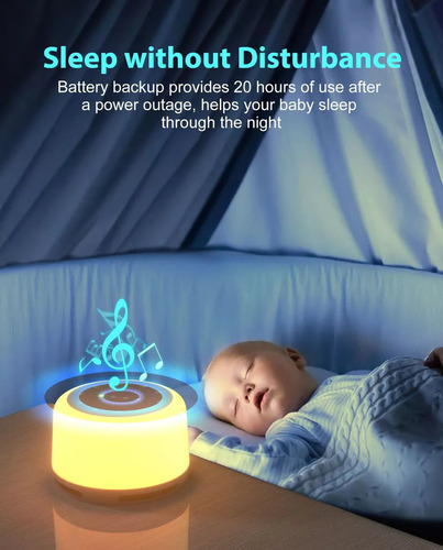 Bebé Sleep Máquina Portátil De Ruido Blanco Con Bluetooth A