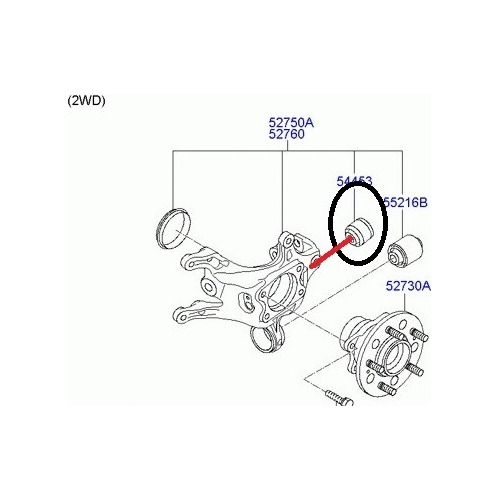 Buje Susp Tras P/maza Ancla Amort. Tucson Sportage 10/15 4x2