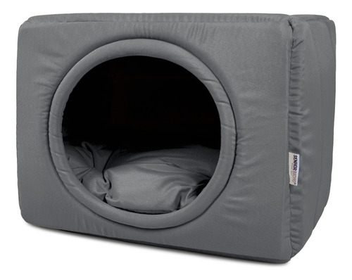 Caminha Pet Para Cães E Gatos Caminha Iglu 2 Em 1 Casinha Cor Graffite Desenho Liso