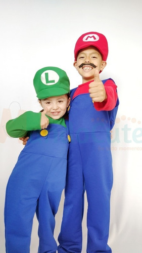 Imagen 1 de 3 de Disfraz Luigi Niño Disfraces Mario Bross Nintendo Videojuego