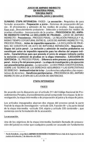 Juicio De Amparo Indirecto En Materia Penal Tercera Parte (etapa Intermedia, Juicio Y Ejecución)