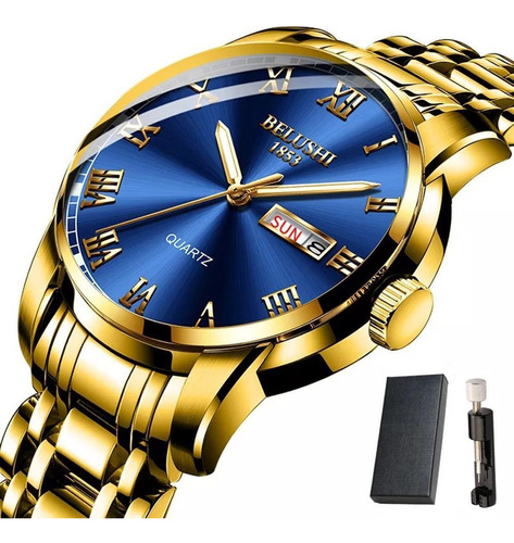 Relógio Masculino Belushi Luxo Aço Inox Ajustavel