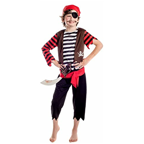Disfraz De Pirata Para Niños Traje A Rayas De Primer Oficial