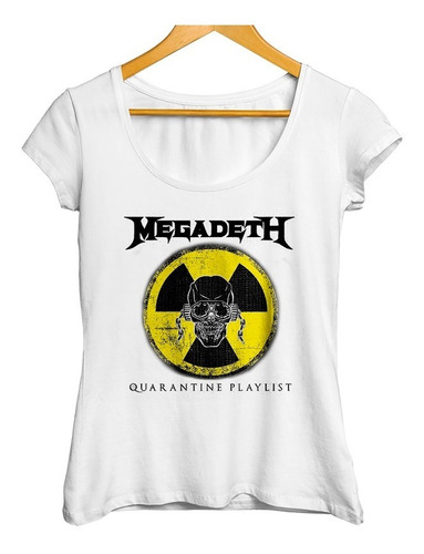 Remera Megadeth Quarentine Playlist Diseño Exclusivo