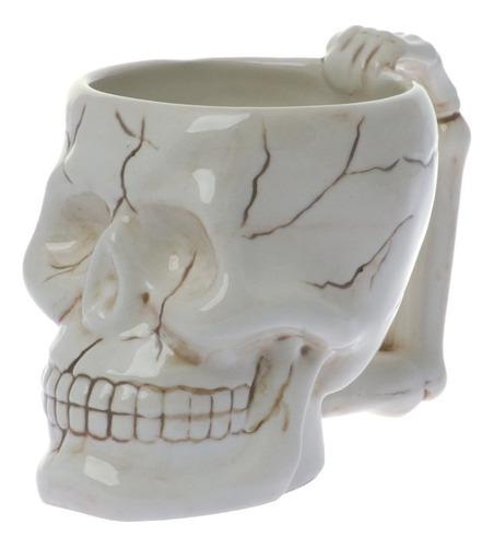 Taza De Café Con Diseño De Calavera Humana, De Cerámica, 16 