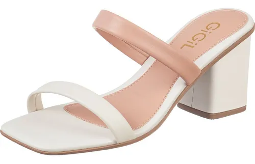 Sandália Salto Bloco Quadrado Feminina Confort Moda Fresh