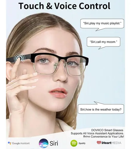 Gafas Inteligentes Bluetooth Audio Filtro Luz Azul Tr90
