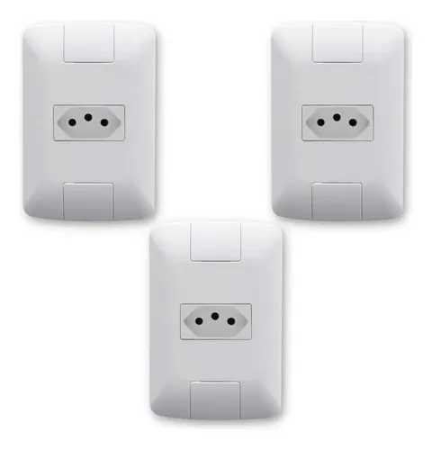 Tramontina Conjunto Tomada Tramontina Aria Kit 03 Unidades 2p+t 10a R