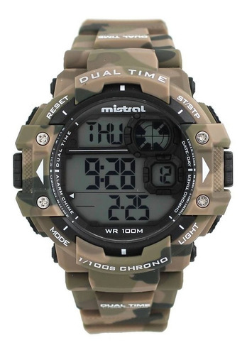 Reloj Mistral Camuflado Gdg-13609 100m Agente Oficial Caba