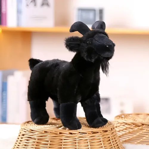Uni-Toys Cabra De Peluche Sentada De 20 Cm – Peluche Realista, Suave Y Sostenible Con Relleno 100% Reciclado