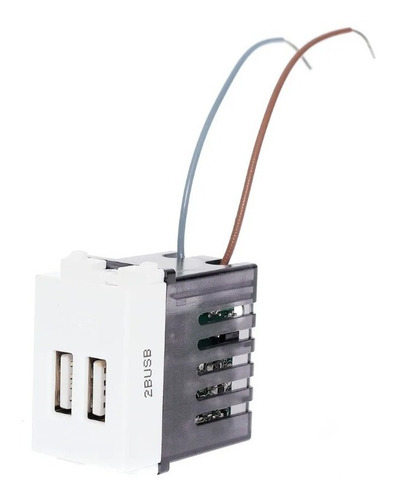 Toma Dúplex Conexión Usb Polipropileno Igoto Color Blanco