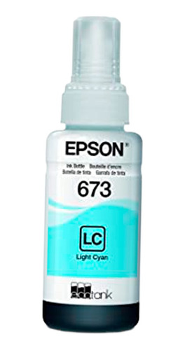 Tinta Epson T673 Cian Claro | L800, L805, L810, L850, L1800