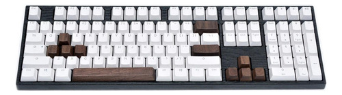 Teclado Mecânico De Madeira Preta De Qualidade R1