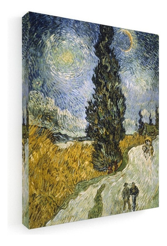 Cuadros De Van Gogh En Canvas Tipo Oleo Calidad De Museo Hd Color Camino Con Cipres Armazón N/a