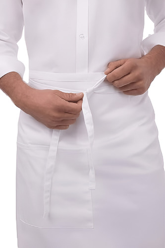 Faldón Mozo Tropical Mecanico - Uniforme De Cocina Carim Blanco Unico