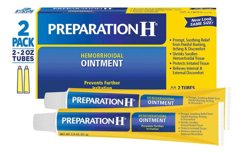 Preparation H Crema Hemorroides 2 Tubos De 57gr C/u Ungento