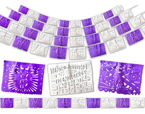 Papel Picado Semana Santa. Paq. De 10 Tiras (50m)