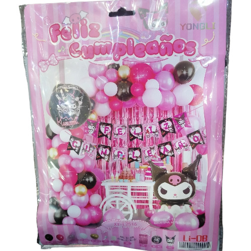 Kuromi Set Fiesta Globos Kuromi Fiesta Arreglo De Mesa