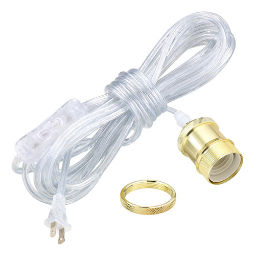 Cable Luz Colgante Para Enchufar Kit Iluminacion Dorado 13