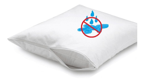 Forro Protector Plástico Antifluidos Almohada De Cierre (x2)
