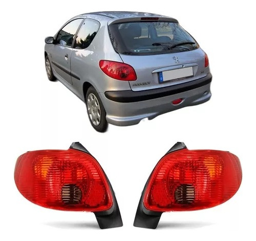 Juego Faro Trasero Peugeot 206, 2004/2007 Calidad