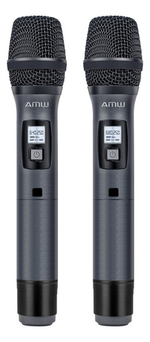 Microfone Sem Fio Duplo Digital Amw Au300 Pro + Case . Loja