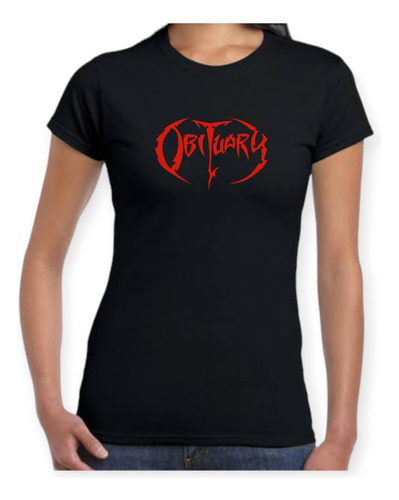 Playera Obituary Dama