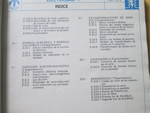 Física, Manual De Experimentos, Electricidad Básica 1 (Usado)