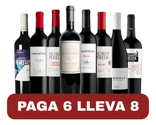 Combo Vinos Dv Catena 8 Botellas 750ml Regalo Botellas Tinto