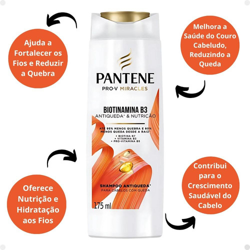 Pantene Shampoo Pro-v Biotinamina B3 Antiqueda 175ml