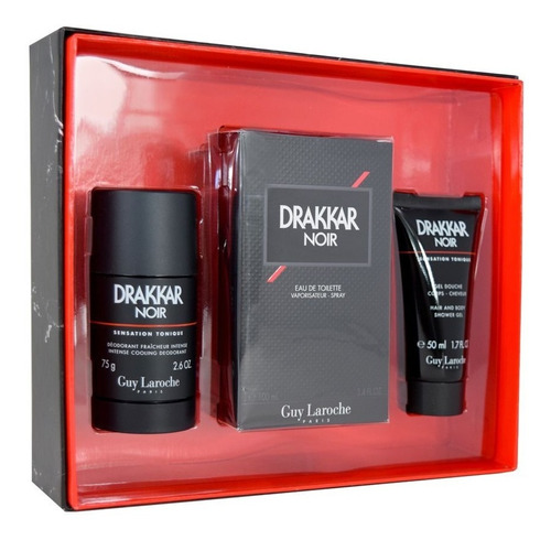 Guy Laroche Drakkar Noir Hombre Edt Estuche De 3 Pzs