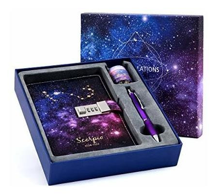 Constelación Starry Lock Diary Set Gift Box With Pen Yddhb