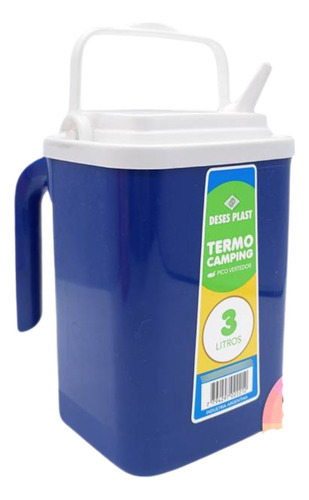 Bidon Termico Termo Camping 3l Pico Vertedor Violeta Azul